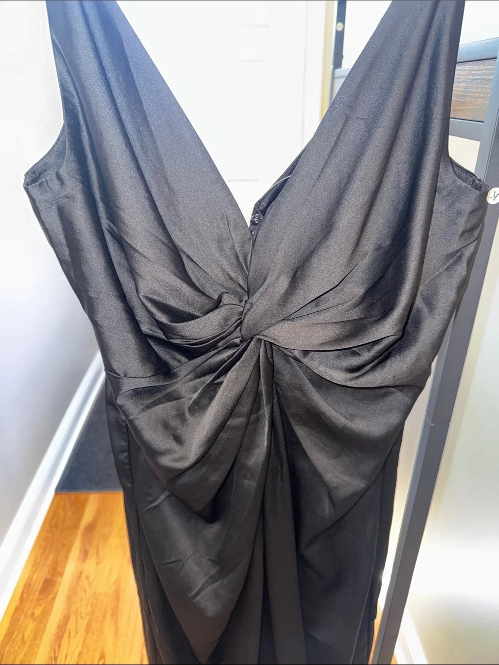 Abercrombie & Fitch Black Twist-Front Maxi Dress